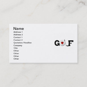 Golf med golfbollTshirts och gåvor Visitkort