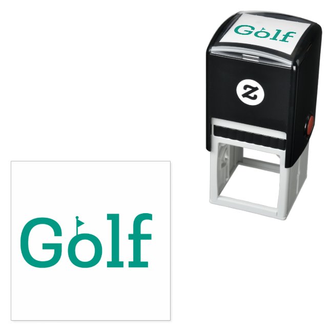 GOLF med Hål Flagga Självfärgande Stämpel (In Situ)