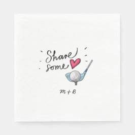 Golf med hjärta  några Kärlek Pappersservett