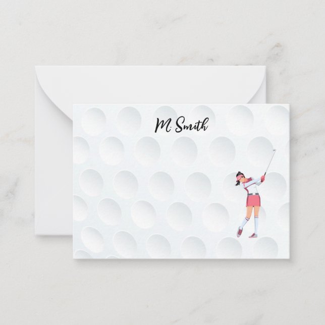 Golf med Namn för golfanteckningskort Anteckningskort (Framsida)