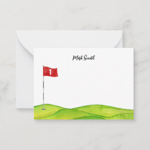 Golf med Namn för golfer Anteckningskort