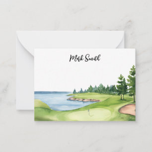 Golf med Namn för golfer Anteckningskort