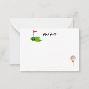 Golf med Namn för golfer Anteckningskort