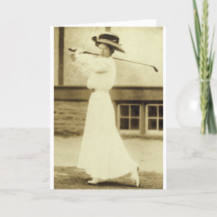GOLF MED STIL! - 1908 kvinna Golfmästare Kort