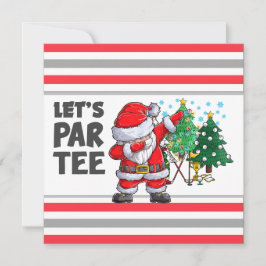 Golf med Tomte Claus Låt oss ha en Par Tee-fest Inbjudningar