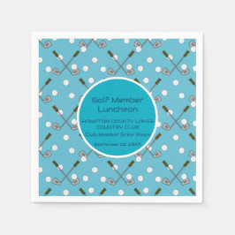 Golf Member Speciell Event Party Napkins Pappersservett