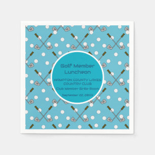 Golf Member Speciell Event Party Napkins Pappersservett