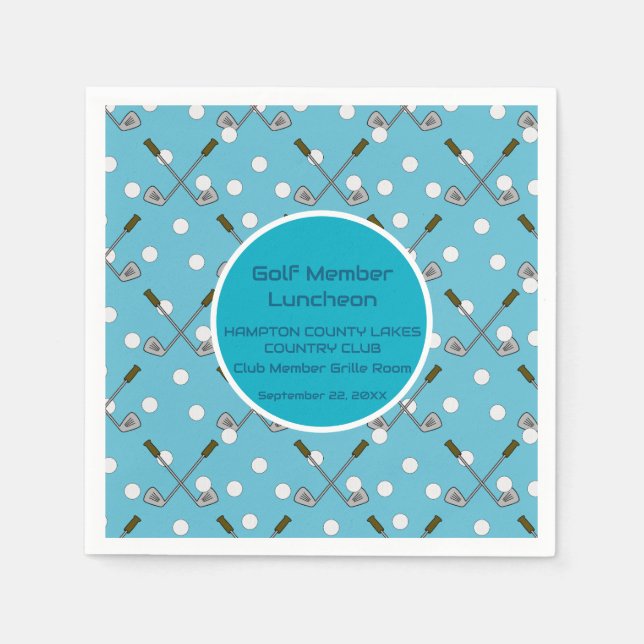 Golf Member Speciell Event Party Napkins Pappersservett (Framsidan)