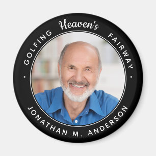 Golf Memorial Memory Heaven Golfer Photo Magnet