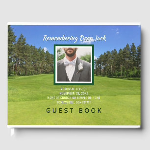 Golf Memorial Service, lägg till ditt eget foto Go Gästböcker