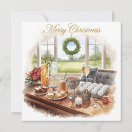 Golf Merry Christmas from Golf Course Clubhouse Julkort
