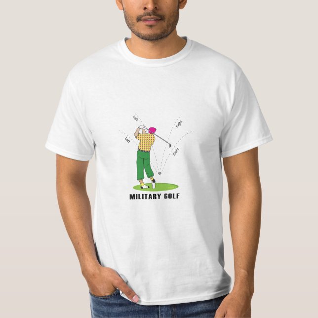 GOLF Milit Stil, Golfer, Golfing T Shirt (Framsida)