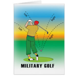 GOLF militärt Stil Hälsningskort
