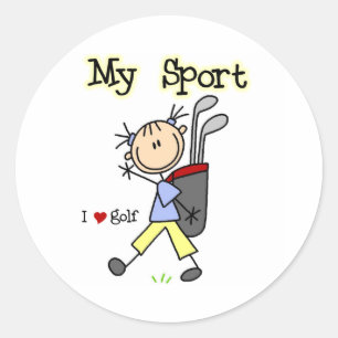 Golf min sport runt klistermärke