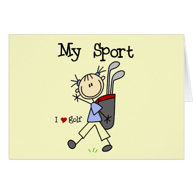 Golf min sportT-tröja och gåvor Hälsningskort (Framsidan Horizontal)