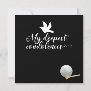 Golf Mina djupaste kondoleanser till golf boll Bla Kort