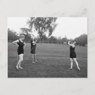 Golf Mode för kvinnor på 1920-talet Vykort