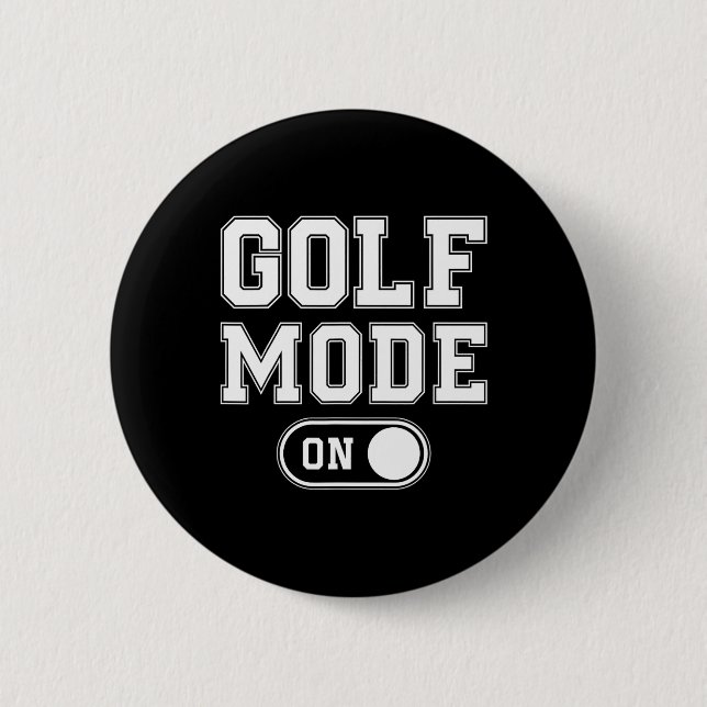 Golf Mode På Roligt Golfspelare Present Pappa Farf Knapp (Framsida)