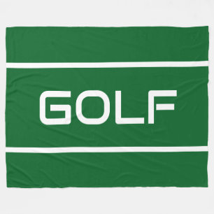 GOLF Modern vit textrandig på atletisk grön Fleecefilt