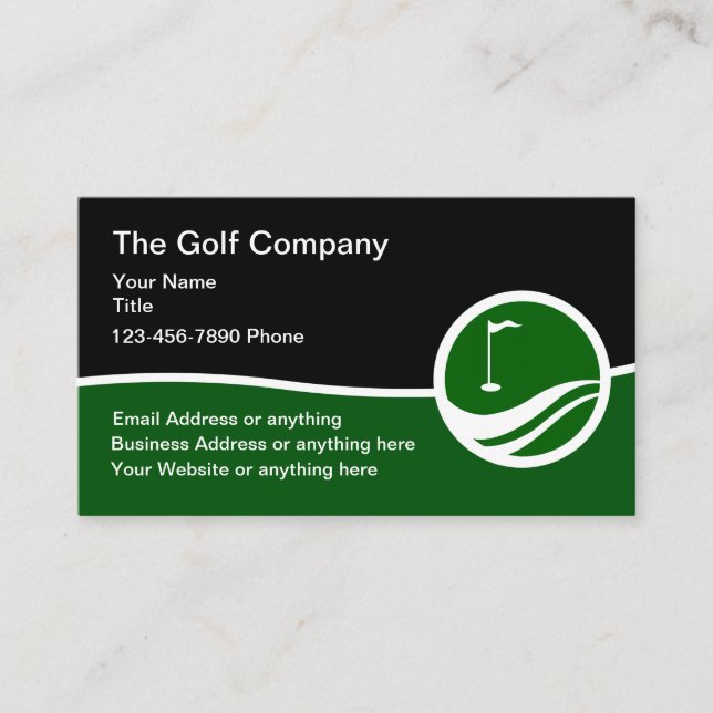 Golf moderna visitkort design (Framsida)