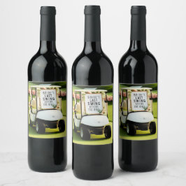 Golf Möhippa för Golfare Vinflaska Etikett