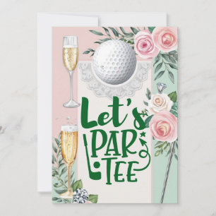 Golf-Möhippa med golf boll för Bride Golfer Inbjudningar
