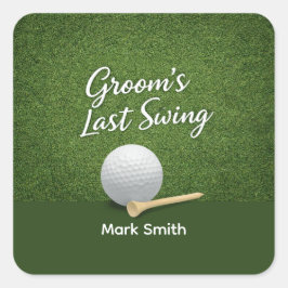 Golf Möhippa på Green Fyrkantigt Klistermärke