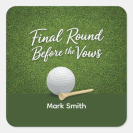 Golf Möhippa på Green Fyrkantigt Klistermärke