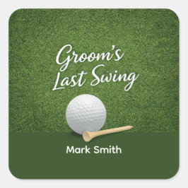 Golf Möhippa på Green Fyrkantigt Klistermärke