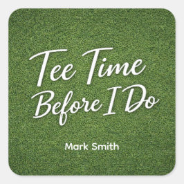 Golf Möhippa på Green Fyrkantigt Klistermärke