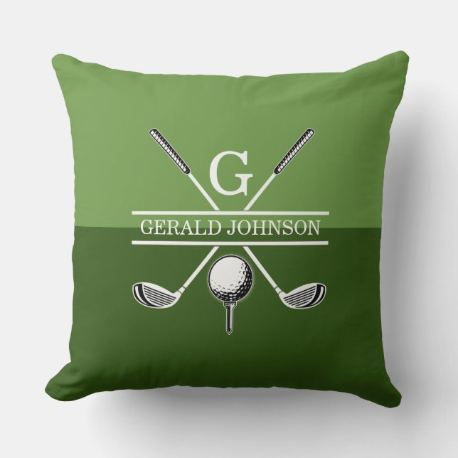 Golf Monogram Design Dekorativ kudde (Framsida)