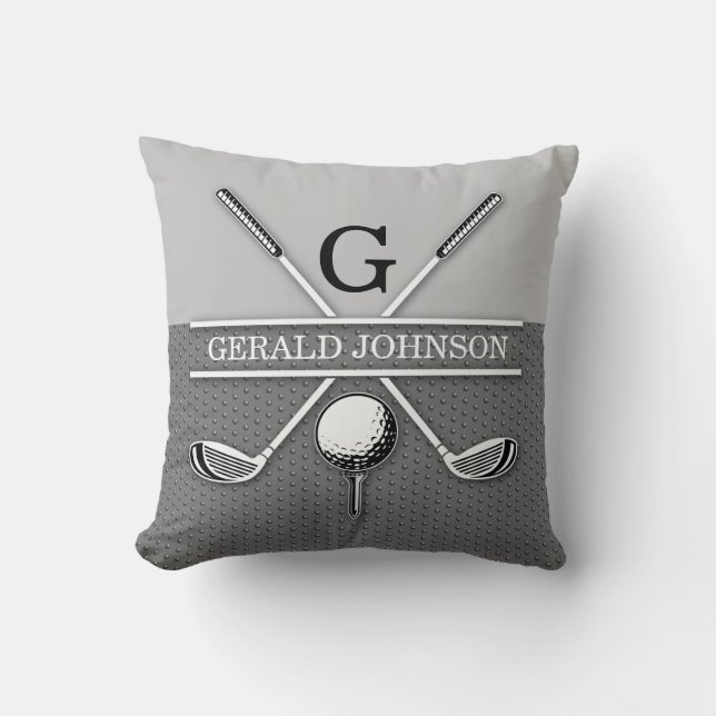 Golf Monogram Design Dekorativ kudde (Framsida)