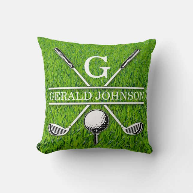 Golf Monogram Design Dekorativ kudde (Framsida)