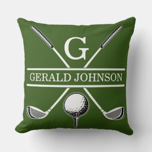 Golf Monogram Design Dekorativ kudde