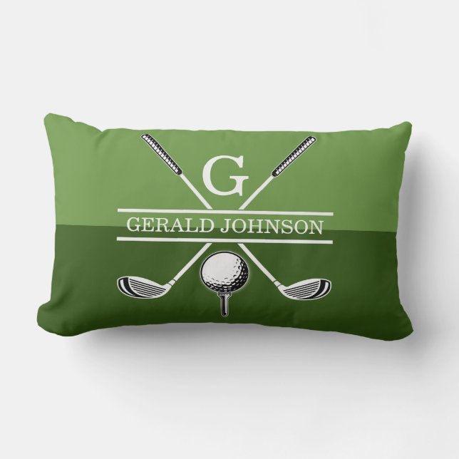 Golf Monogram Design Dekorativ kudde (Framsida)