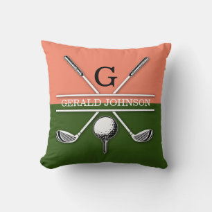 Golf Monogram Design Dekorativ kudde