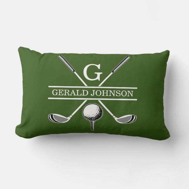Golf Monogram Design Dekorativ kudde (Framsida)