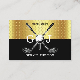 Golf Monogram-design med minimal Anpassningsbar fö Visitkort