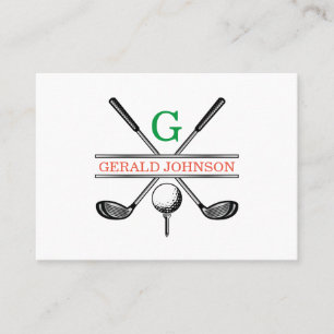 Golf Monogram för minimalistisk Anpassningsbar för Visitkort