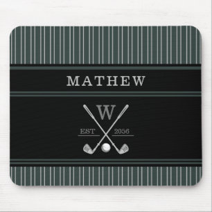 Golf Monogram Initial Namn Heritage Grönt Musmatta