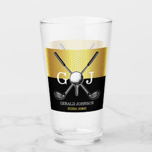 Golf Monogram med minimalistisk Anpassningsbar Ele Glaskopp