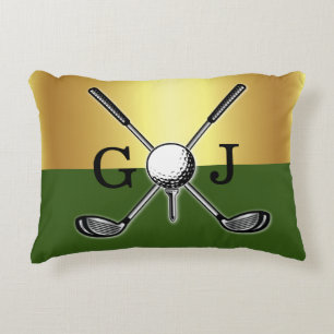 Golf Monogram med minimalistisk Anpassningsbar Ele Prydnadskudde