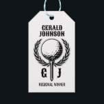Golf Monogram med utandningsdesign Presentetikett<br><div class="desc">Eleganten Golf Monogram Design från Edward Eksi med minimal Anpassningsbar. Enkel modifiering av INITIALER och TEXTS efter dina behov.</div>