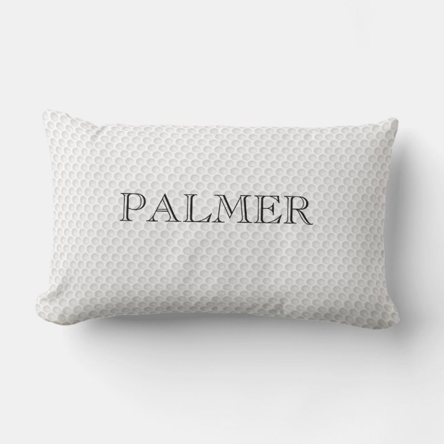 Golf Mönster Boll Dimples NAMN Classic Sports Lumbarkudde (Framsida)