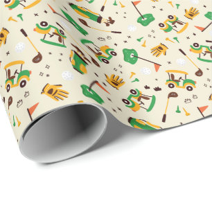 Golf Mönster Presentpapper