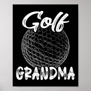 Golf Mormor Kvinnor Golfare Golfboll Spelare Famil Poster