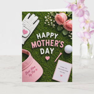 Golf Mors dag för golfmamma med boll på green Kort
