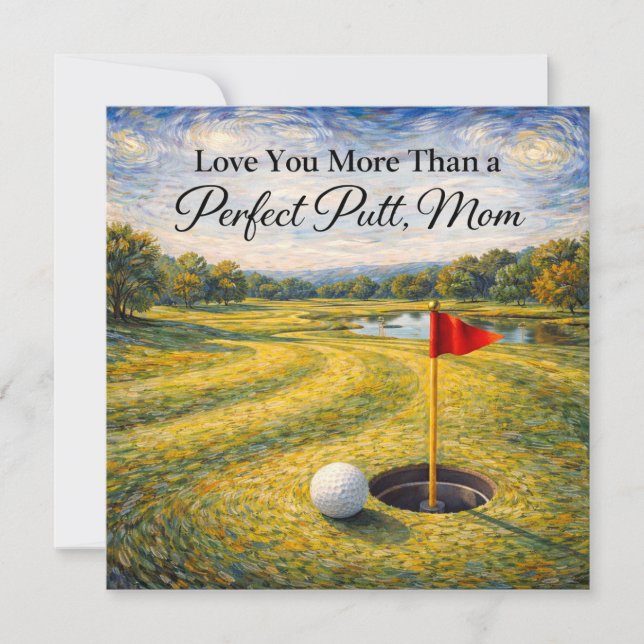 Golf Morsdagspresentkort för Mamma  Kort (Framsida)