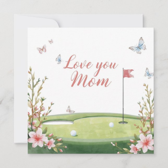 Golf Morsdagspresentkort för Mamma  Kort (Framsida)