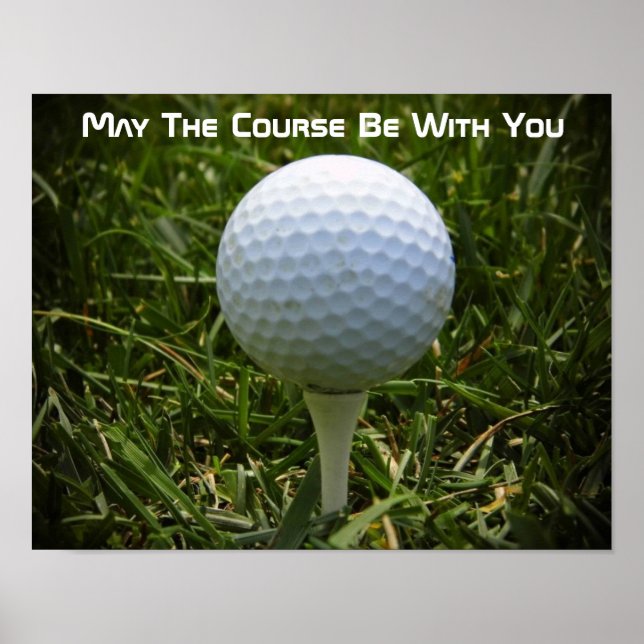 Golf Motivational Roligt Poster! Poster (Framsidan)